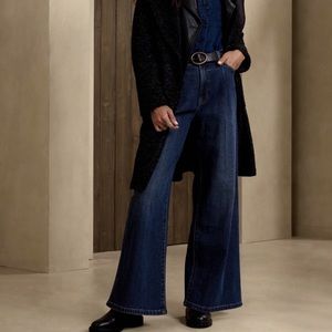 NWT Banana Republic PLEATED WIDE-LEG JEAN